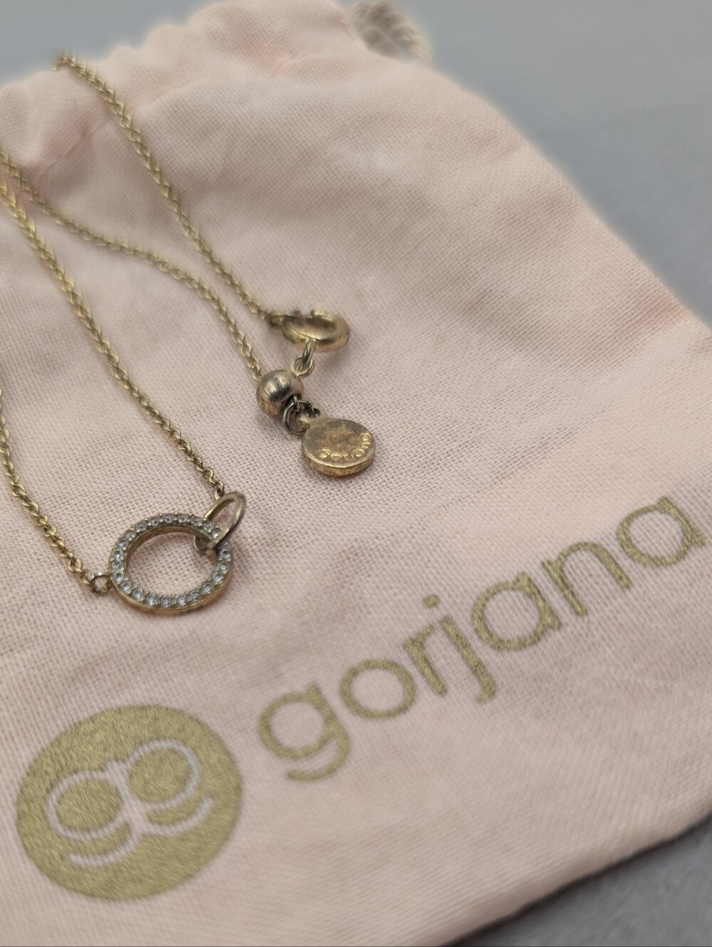 Gorjana Balboa Shimmer Interlocking CZ Gold Necklace | M158